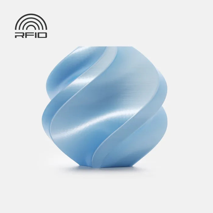 Filament Bambu Pla Silk+ Baby Blue 13603 1.75 1kg With Spool