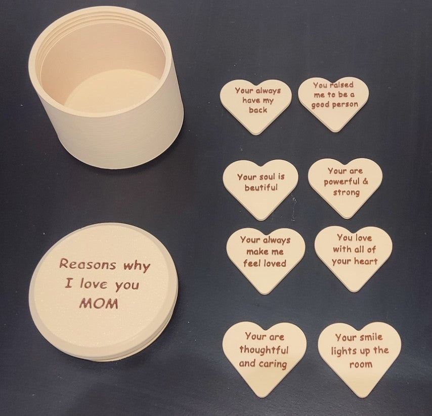Mother Gift Box (Reasons why I love you mom) (Beige-Brown)
