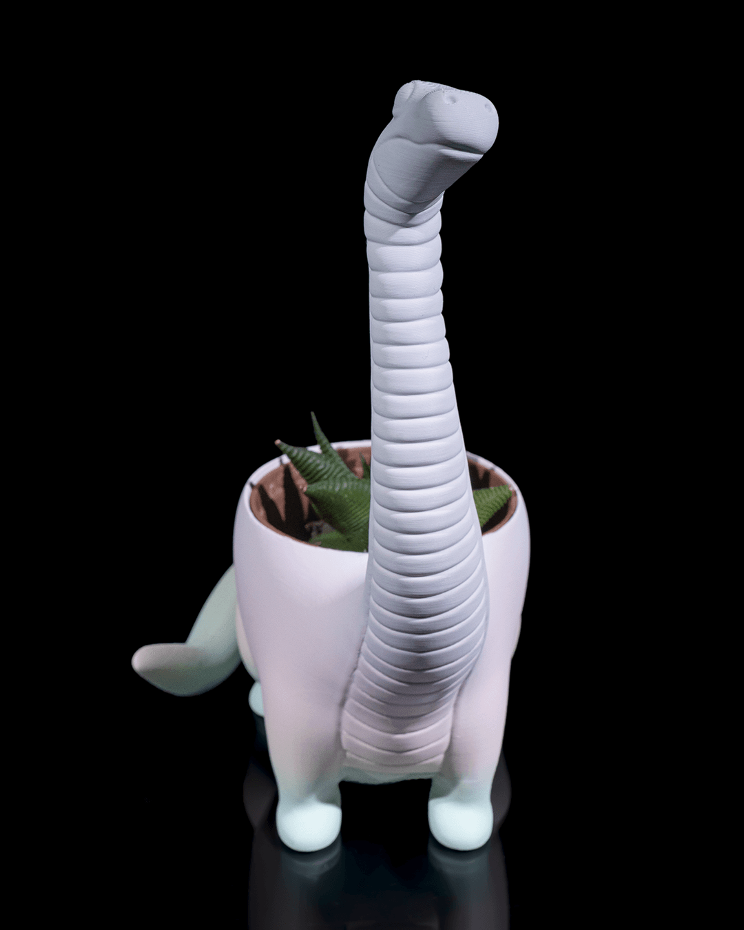 Herbivore Planter - Front (Light Gray)