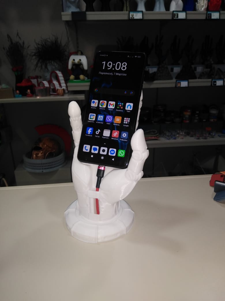 Android Hand Phone Holder White