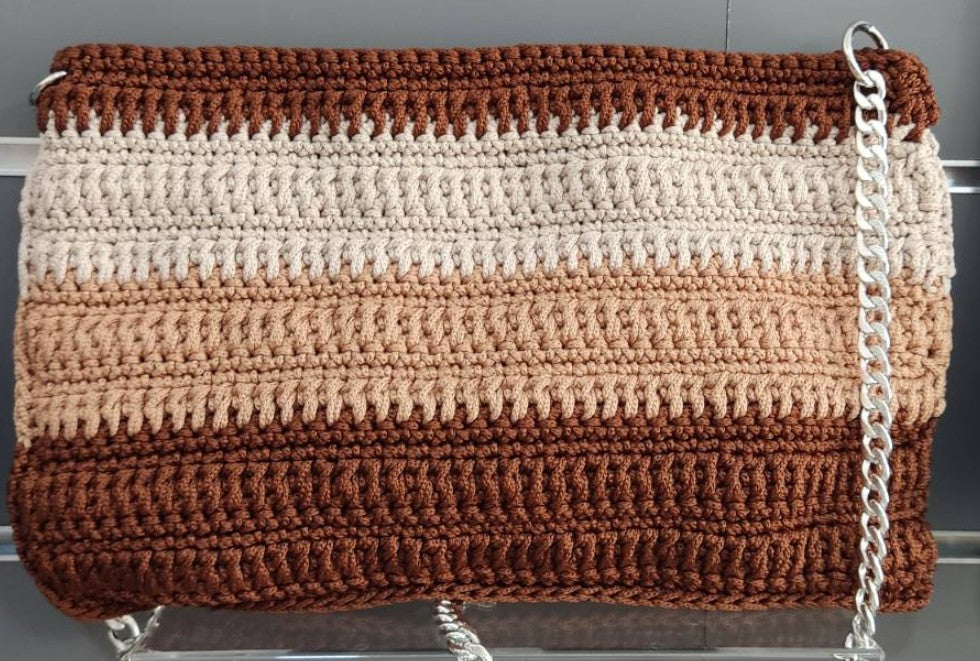 Hand Made With Wool Bag Earth Colors