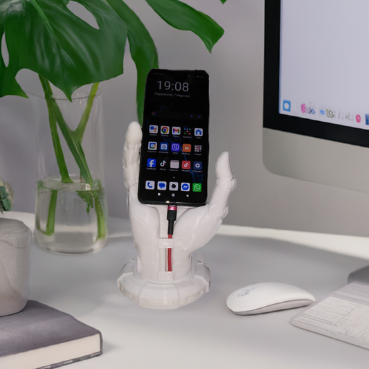 Android Hand Phone Holder White